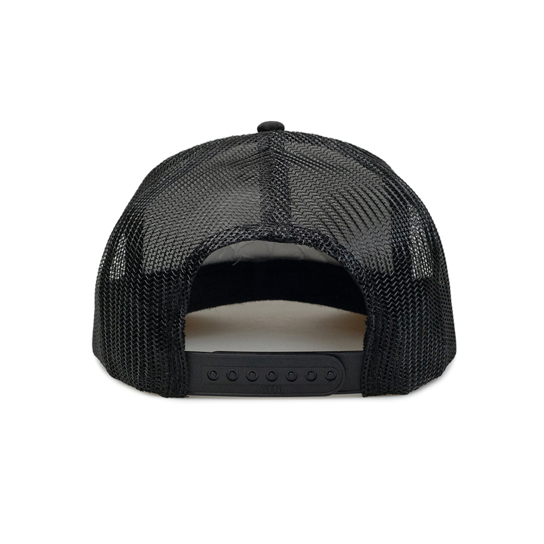 VANOSS® | METAL TRUCKER HAT (BLACK)